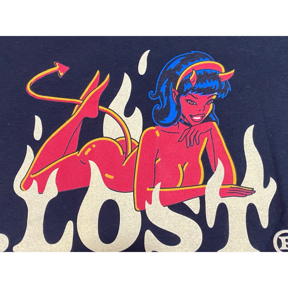 Lost Devil Inferno Short Sleeve Black T-Shirt in Black size Large